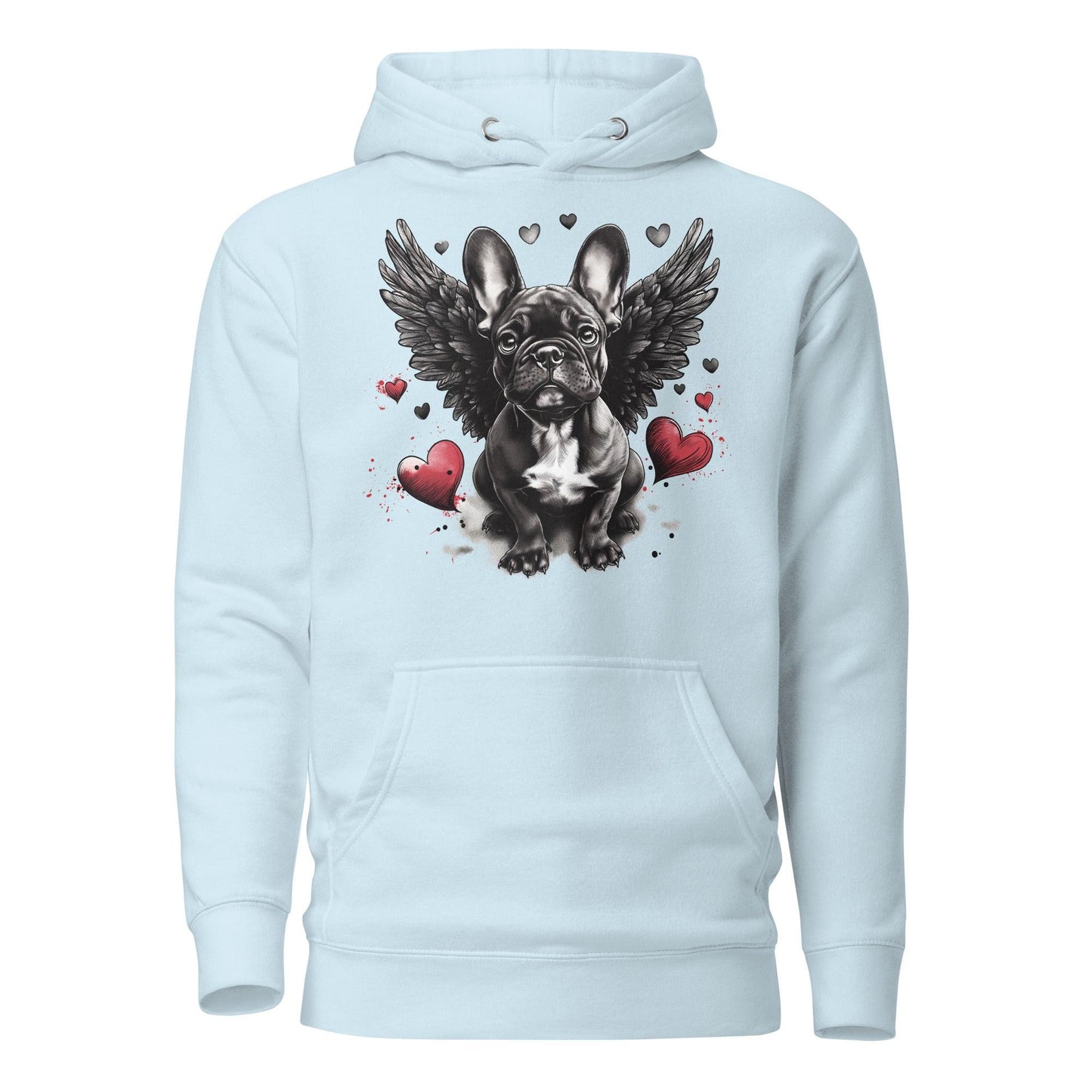 "Heavenly Hearts Frenchie" - Unisex Hoodie - Frenchie Emporium