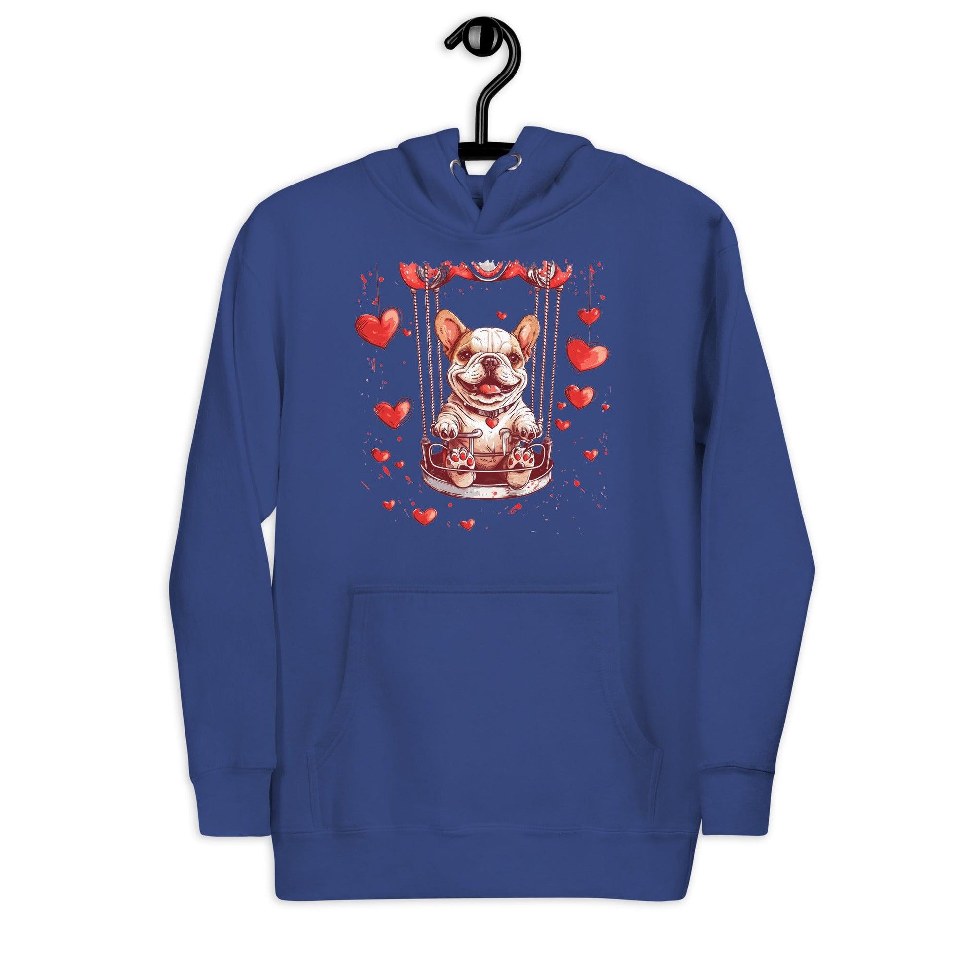 "Swinging Hearts" Unisex Hoodie - Frenchie Emporium