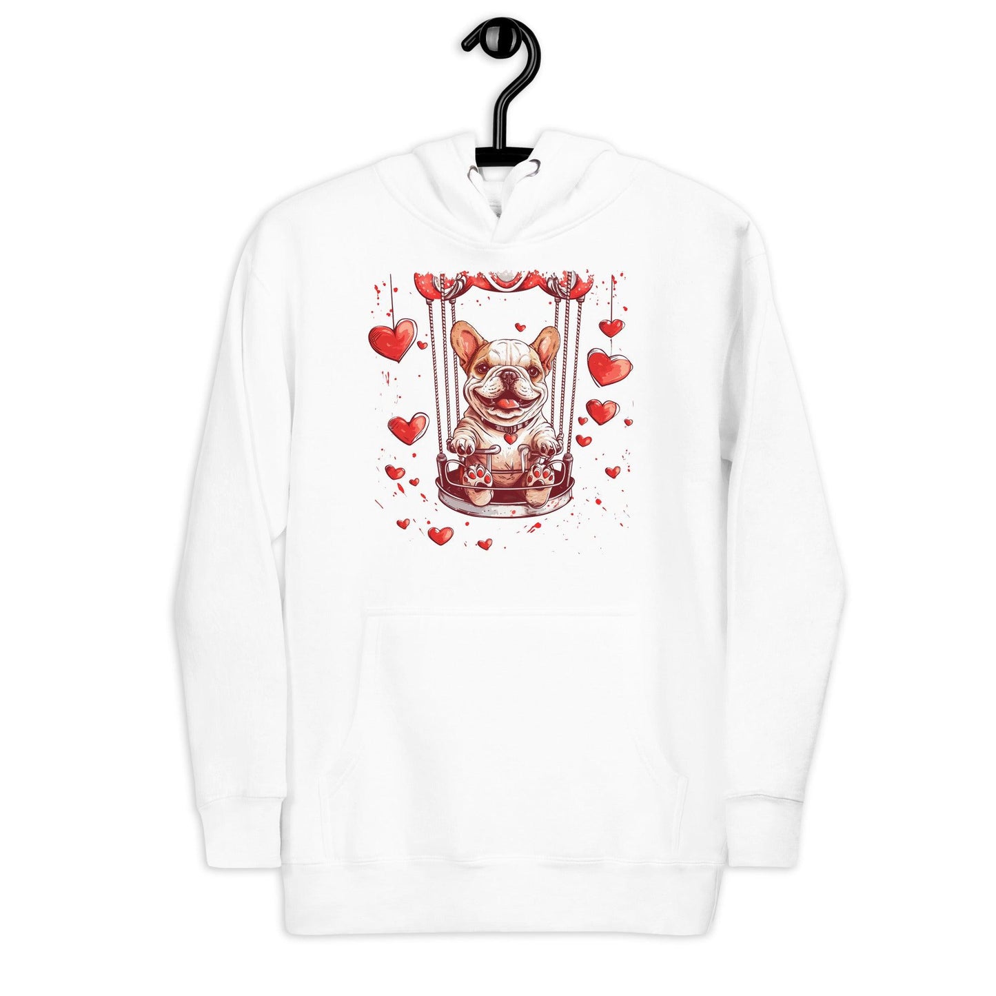"Swinging Hearts" Unisex Hoodie - Frenchie Emporium