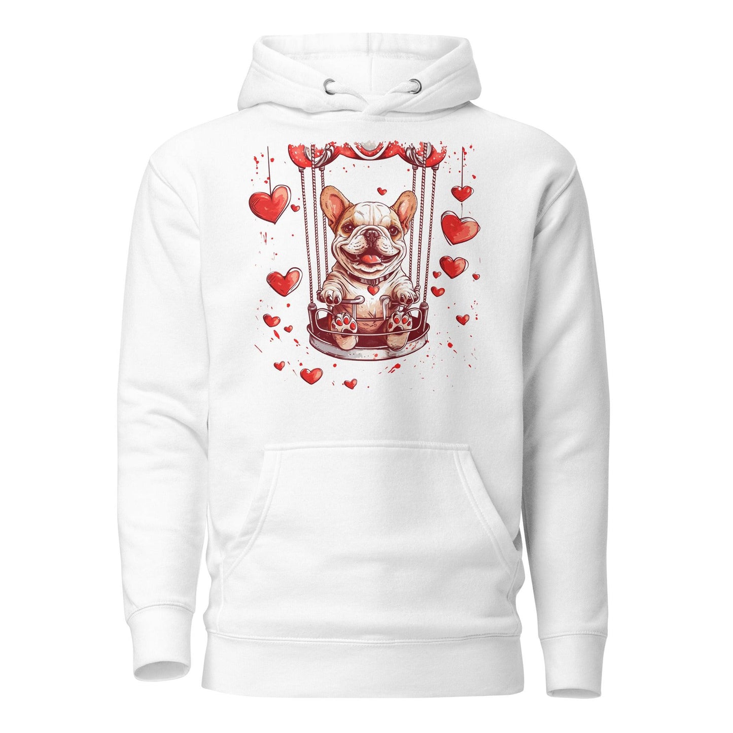 "Swinging Hearts" Unisex Hoodie - Frenchie Emporium