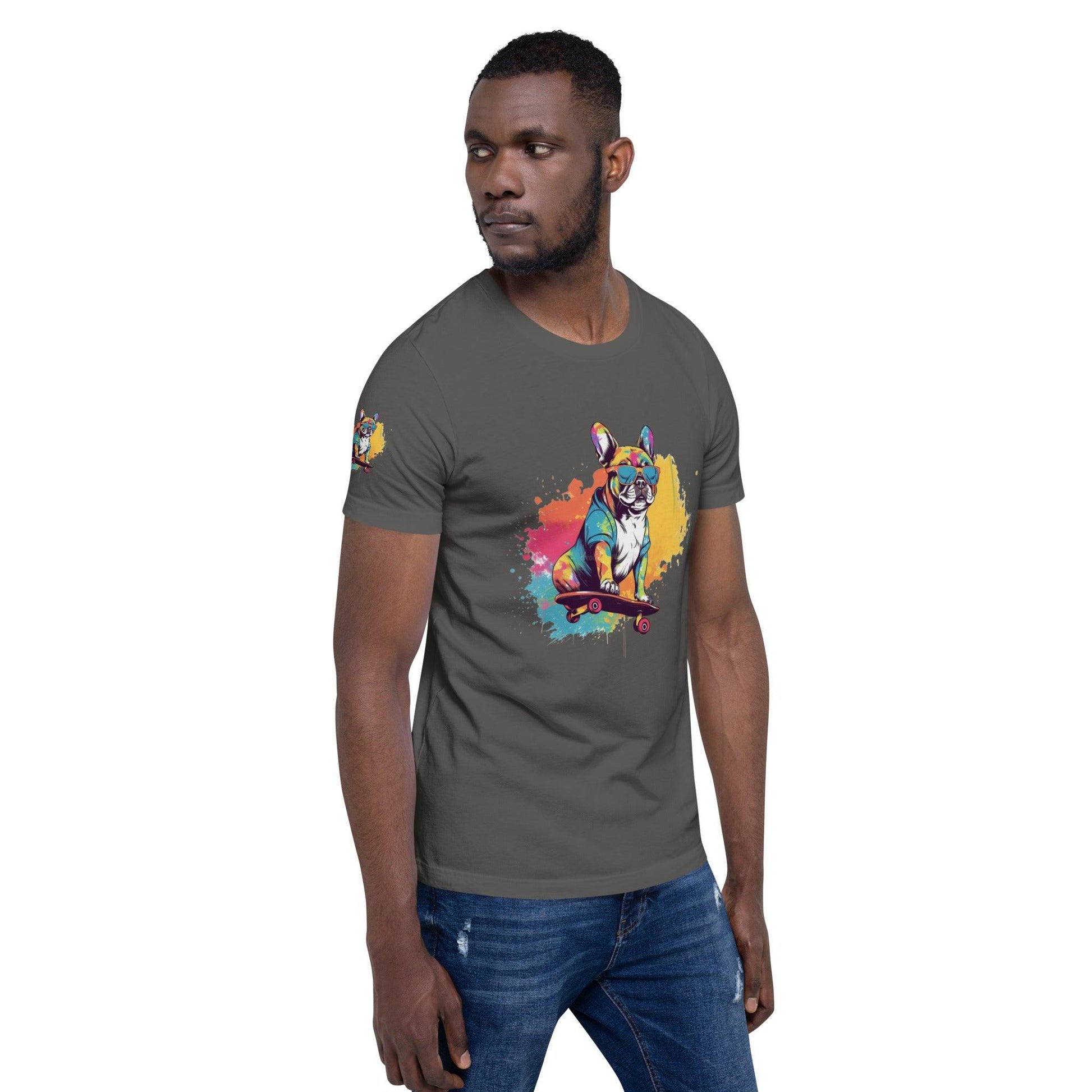 Skateboard Frenchie Unisex T-shirt - Frenchie Emporium