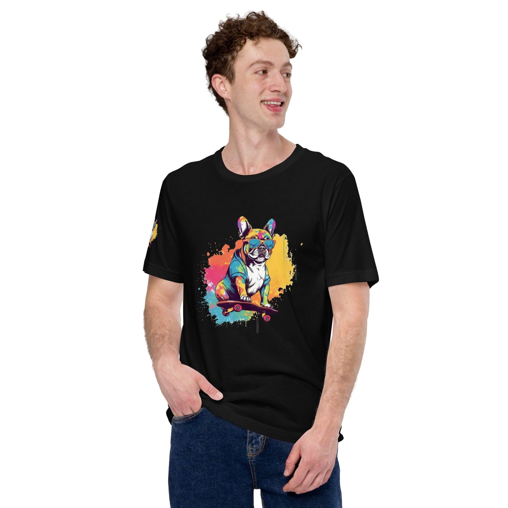 Skateboard Frenchie Unisex T-shirt - Frenchie Emporium