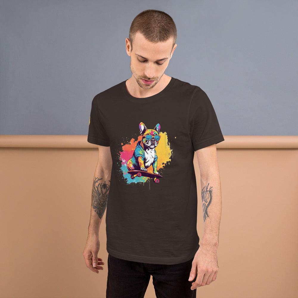 Skateboard Frenchie Unisex T-shirt - Frenchie Emporium