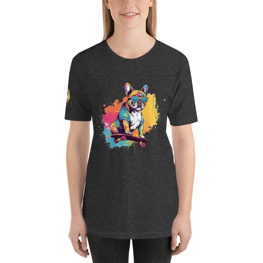 Skateboard Frenchie Unisex T-shirt - Frenchie Emporium