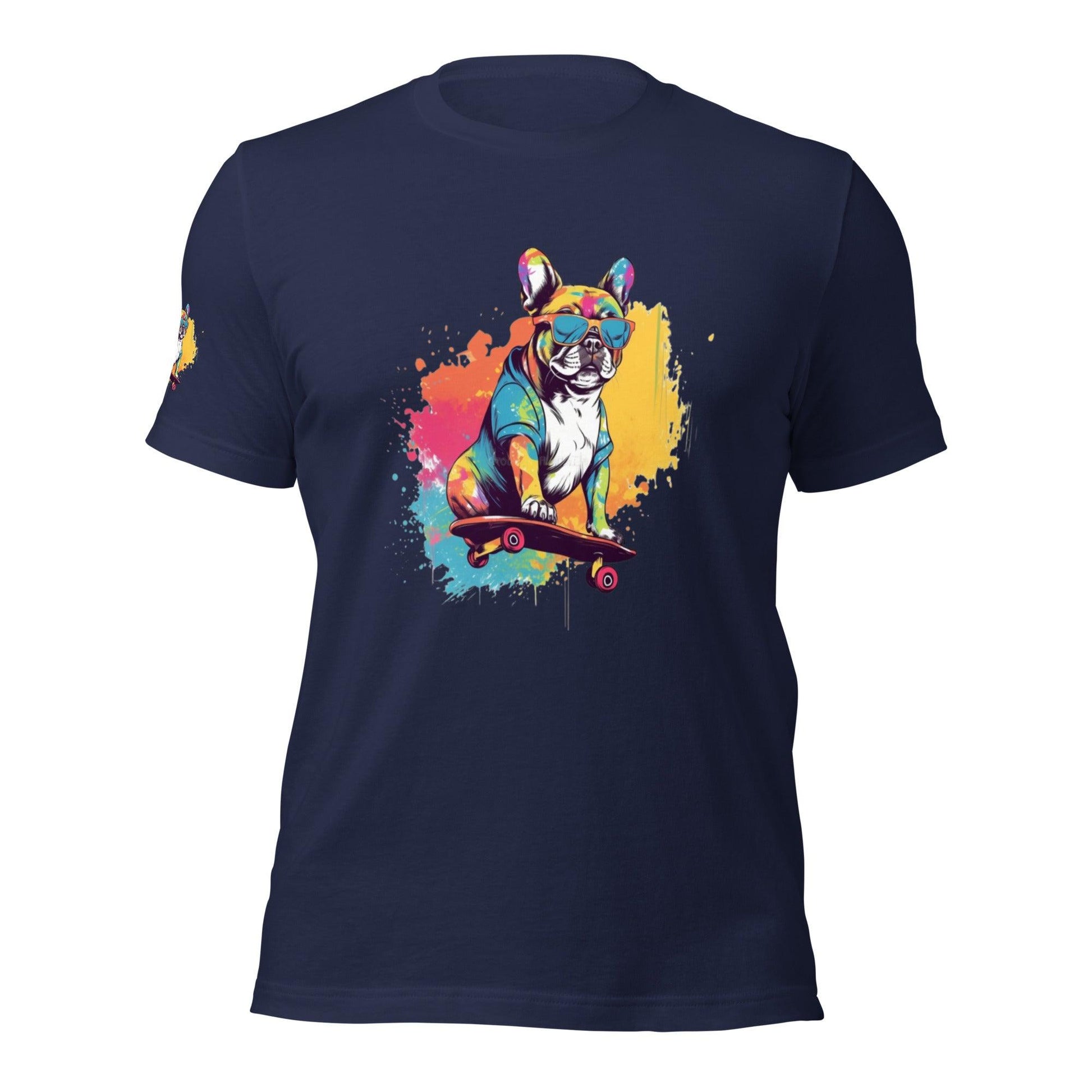 Skateboard Frenchie Unisex T-shirt - Frenchie Emporium