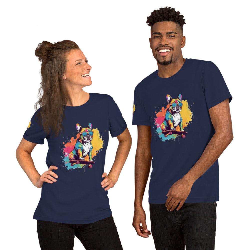 Skateboard Frenchie Unisex T-shirt - Frenchie Emporium