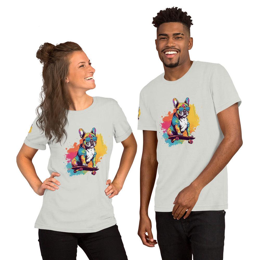 Skateboard Frenchie Unisex T-shirt - Frenchie Emporium