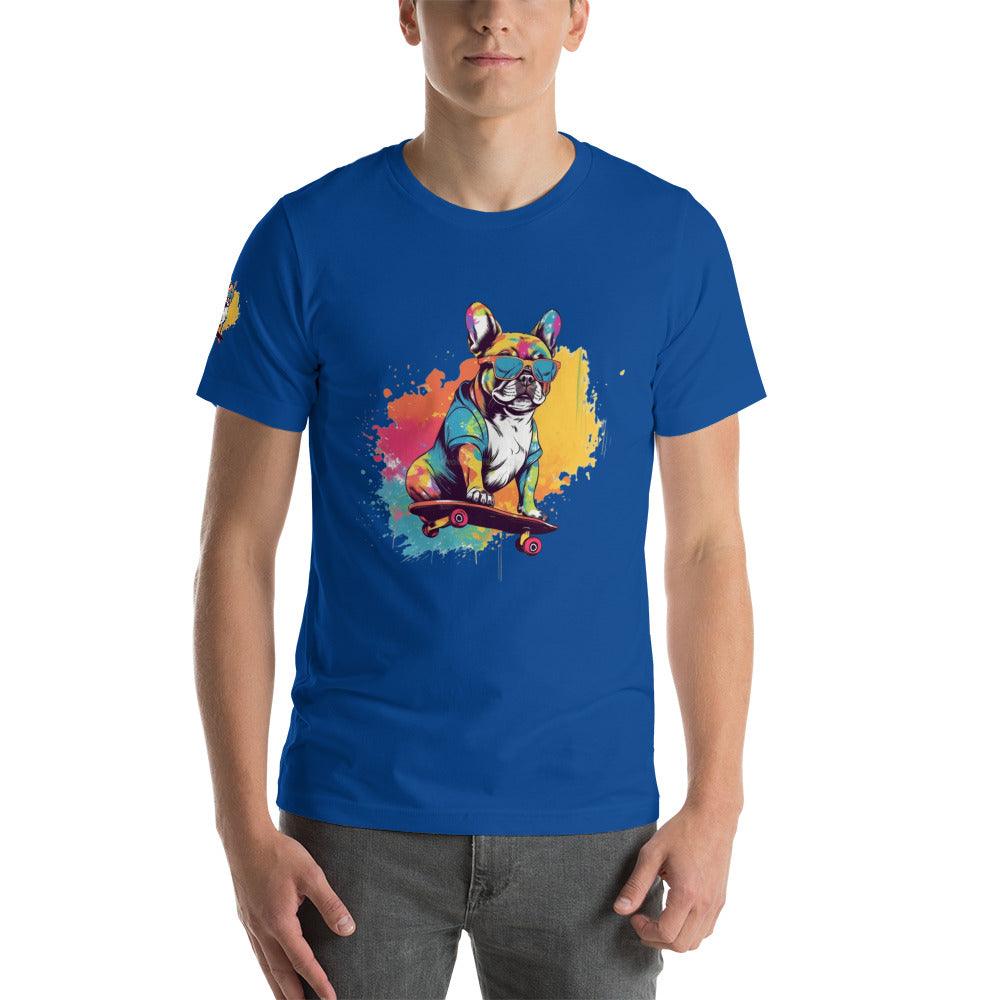 Skateboard Frenchie Unisex T-shirt - Frenchie Emporium