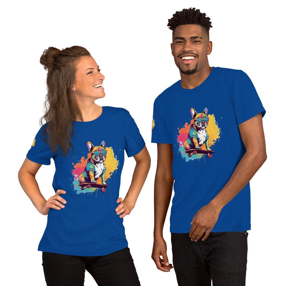 Skateboard Frenchie Unisex T-shirt - Frenchie Emporium