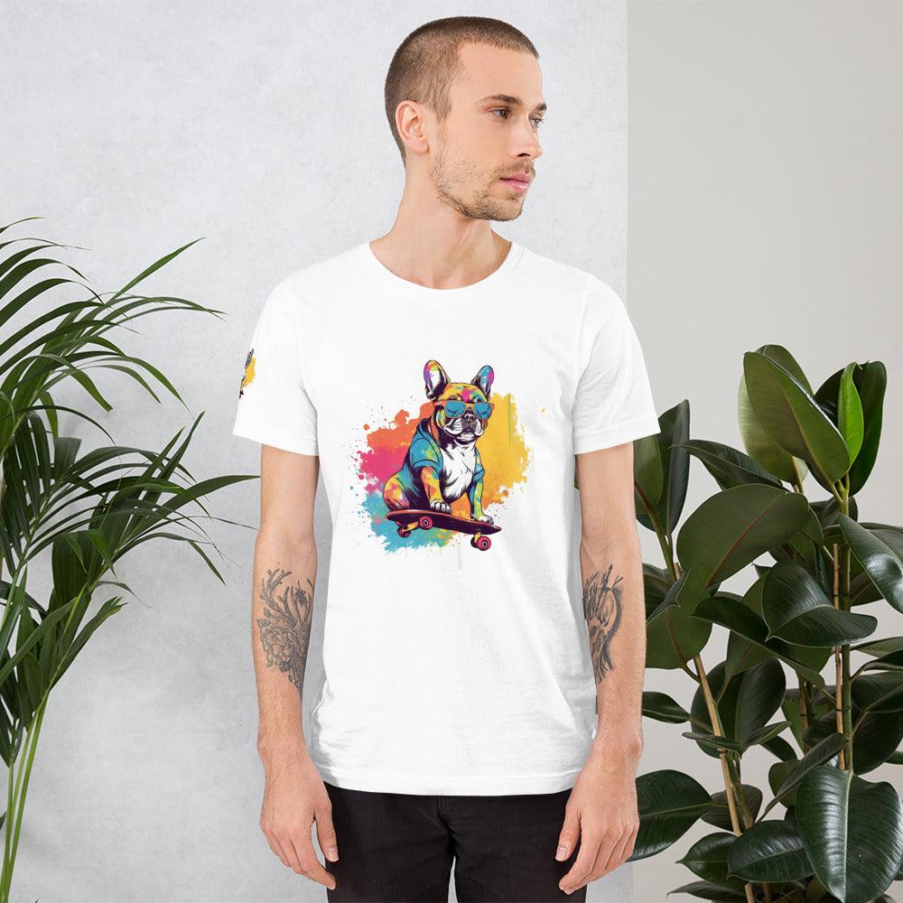 Skateboard Frenchie Unisex T-shirt - Frenchie Emporium
