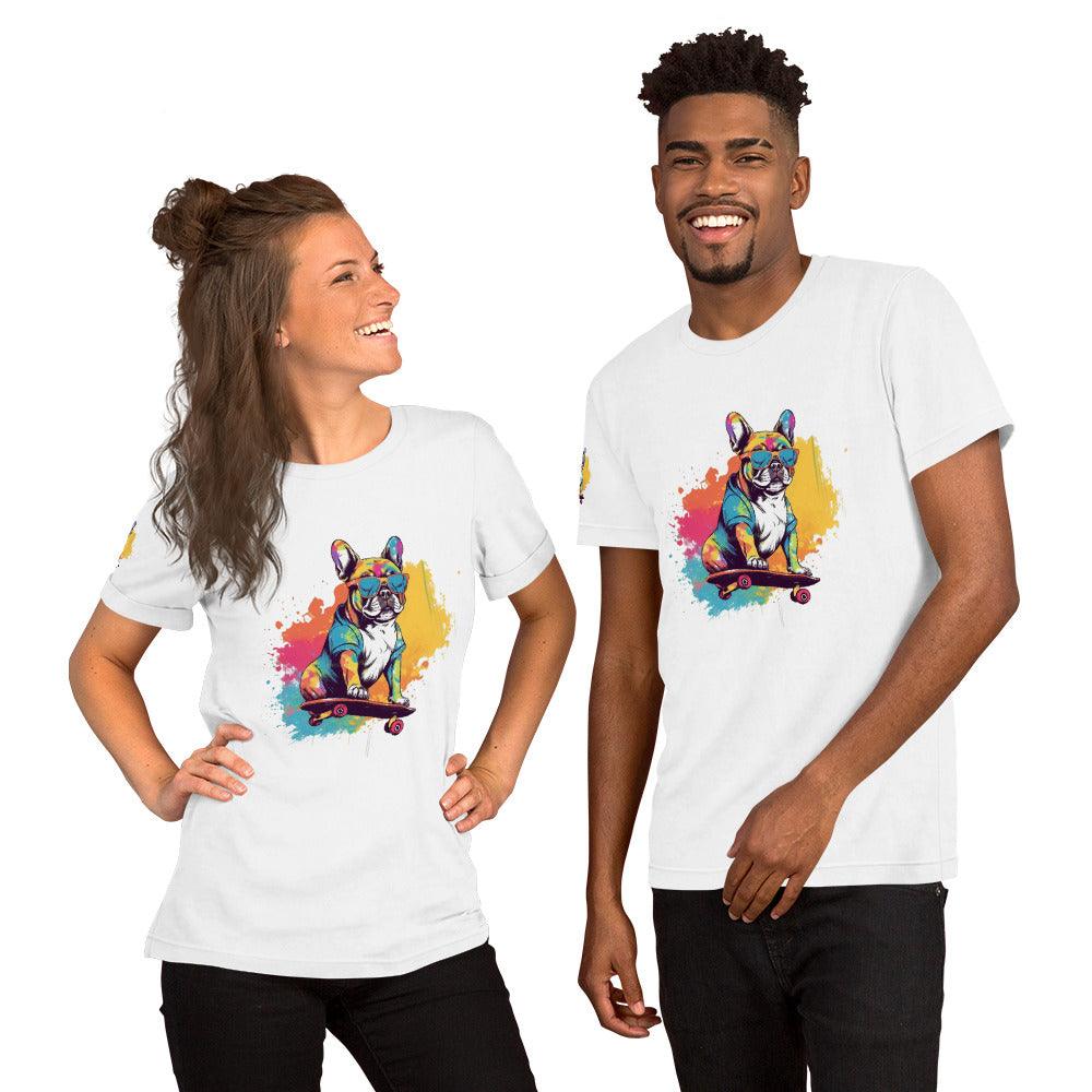 Skateboard Frenchie Unisex T-shirt - Frenchie Emporium