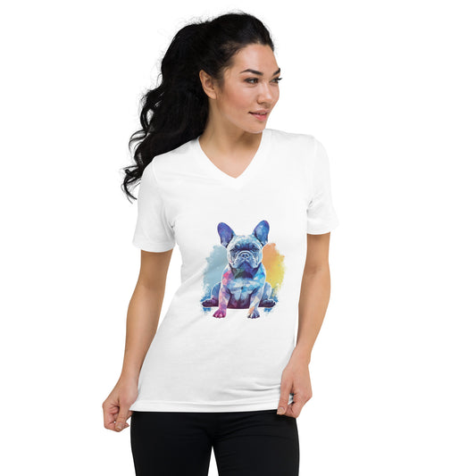 Mindful Frenchie - Serene French Bulldog T-shirt for Mental Wellness