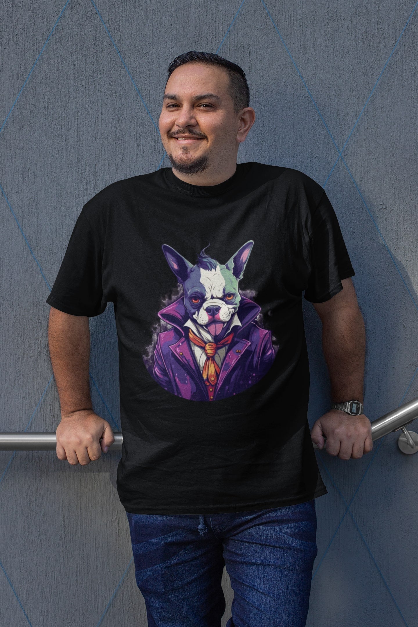 Frenchie Joker Villainous Unisex T-shirt