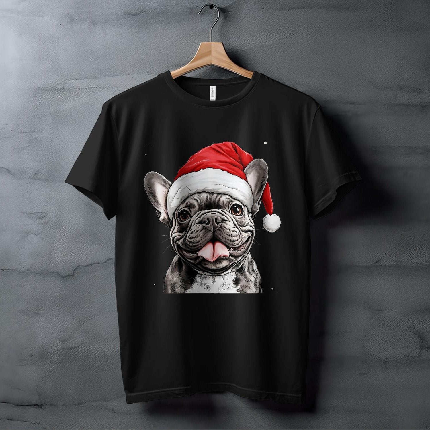 Frenchie Santa Tshirt