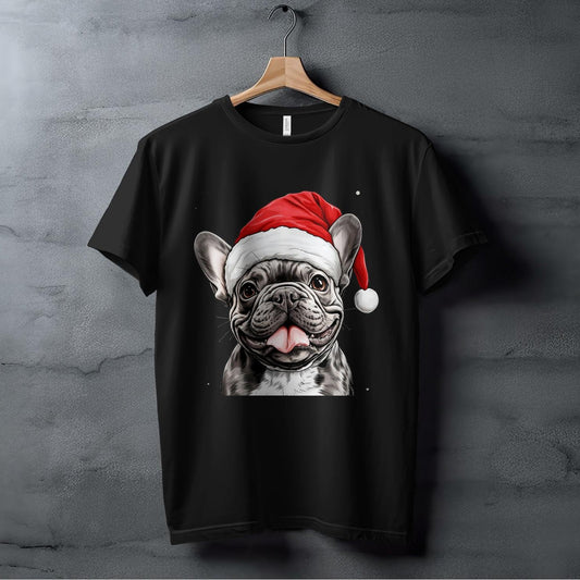 Frenchie Santa Tshirt