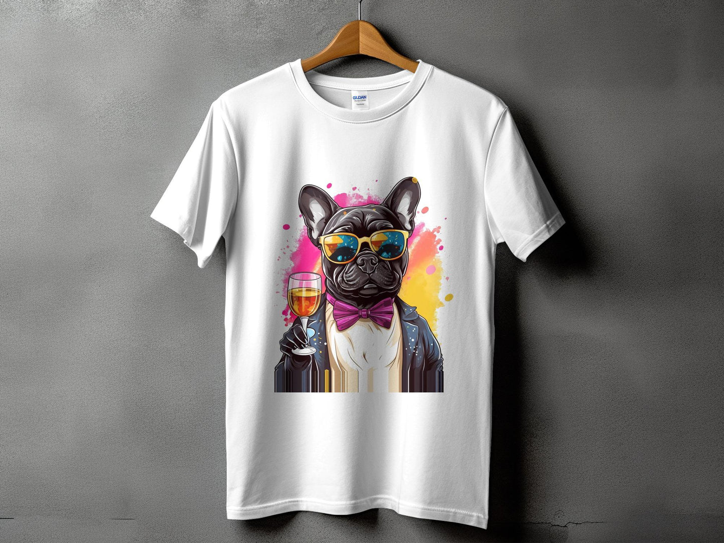 "Champagne Chic Frenchie" Unisex T-Shirt - Frenchie Emporium