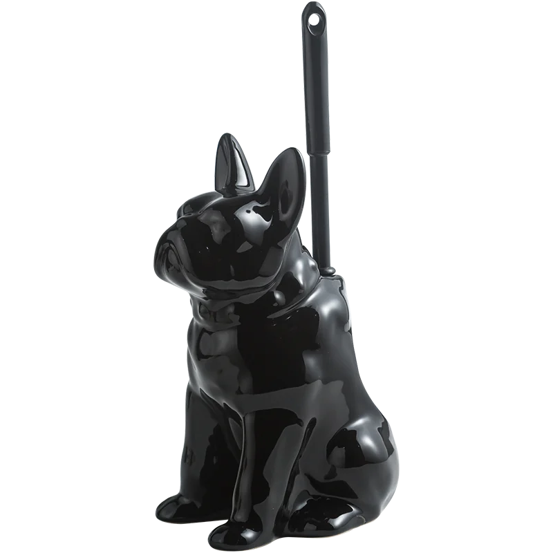 French Bulldog Ceramic Toilet Brush Holder