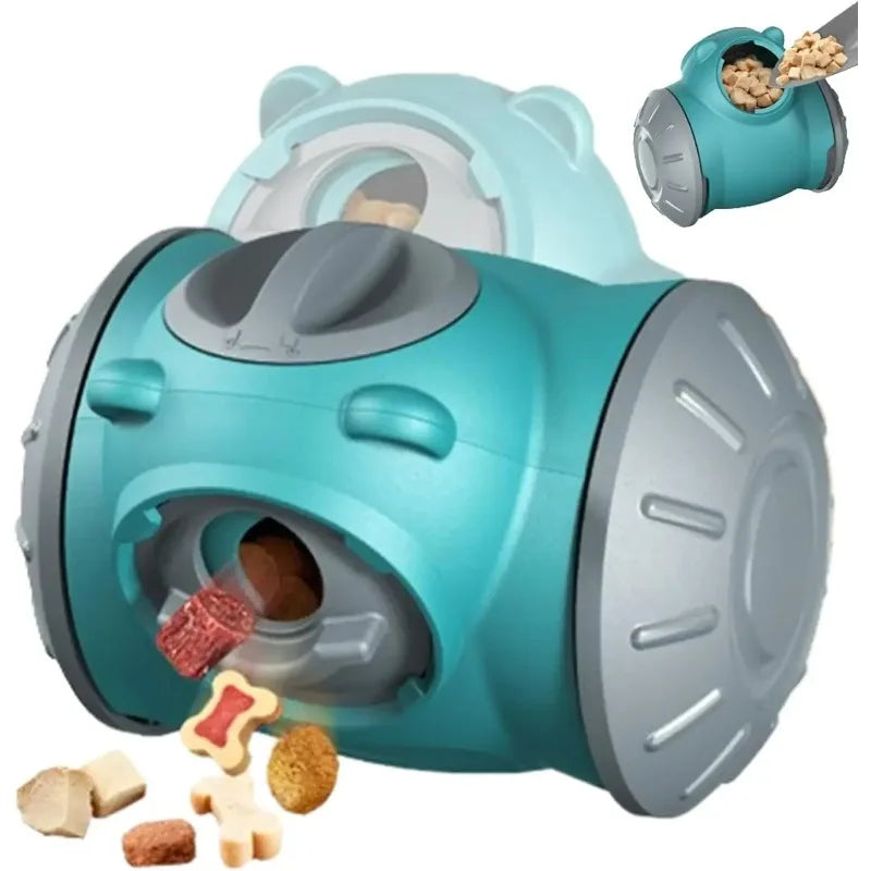 Rolling Slow Feeder Toy Interactive French Bulldog Puzzle Toys Durable Dog Food Treat Dispenser Mental Stimulation