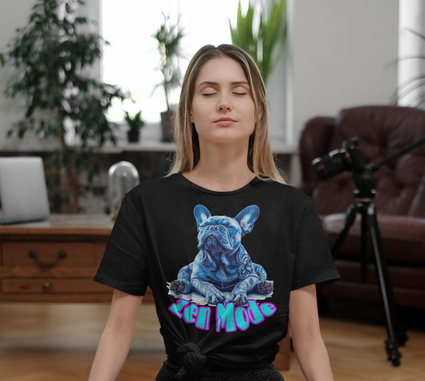 Zen Mode Frenchie - Unisex T-Shirt