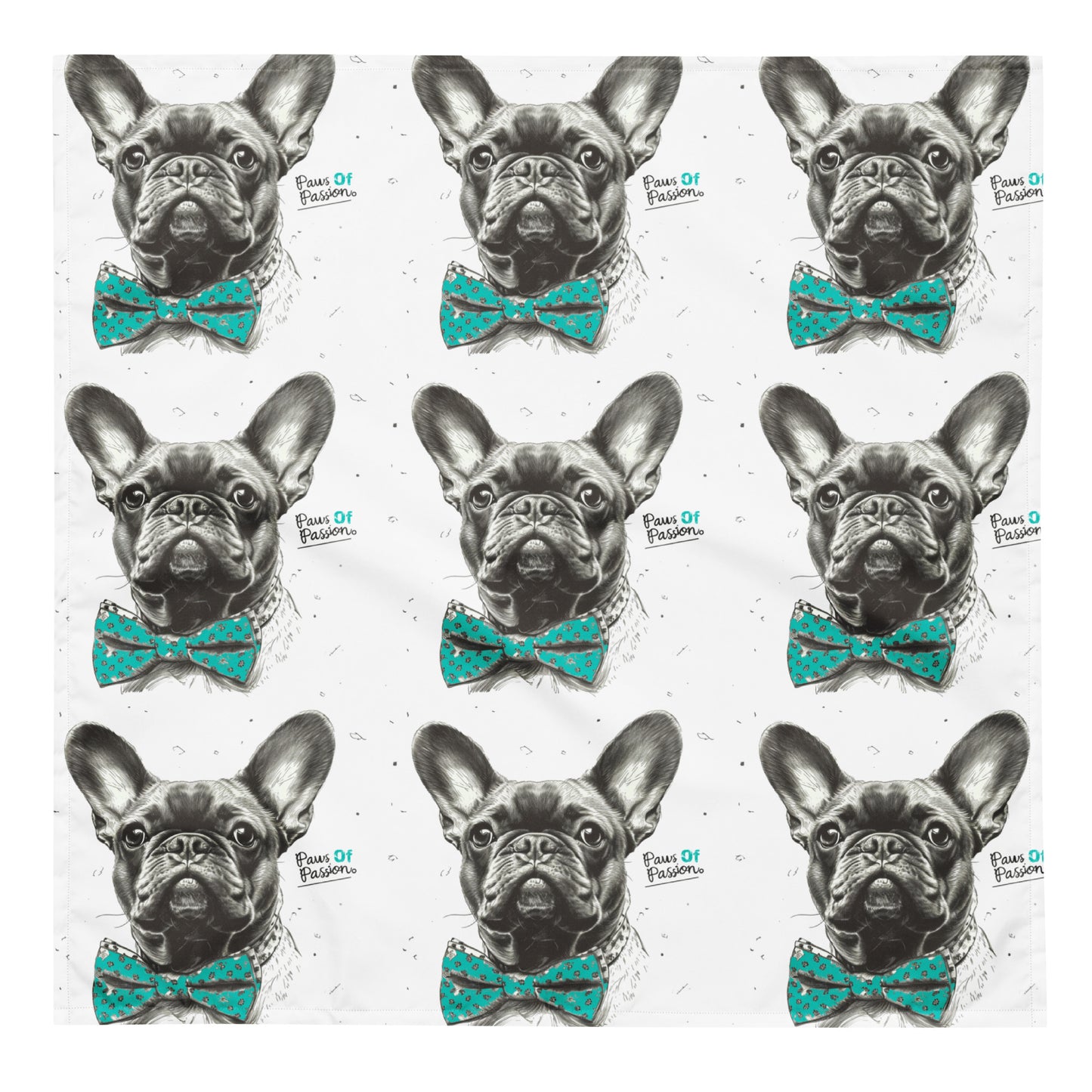 Frenchie Paws of Passion - All-over print bandana - Frenchie Emporium