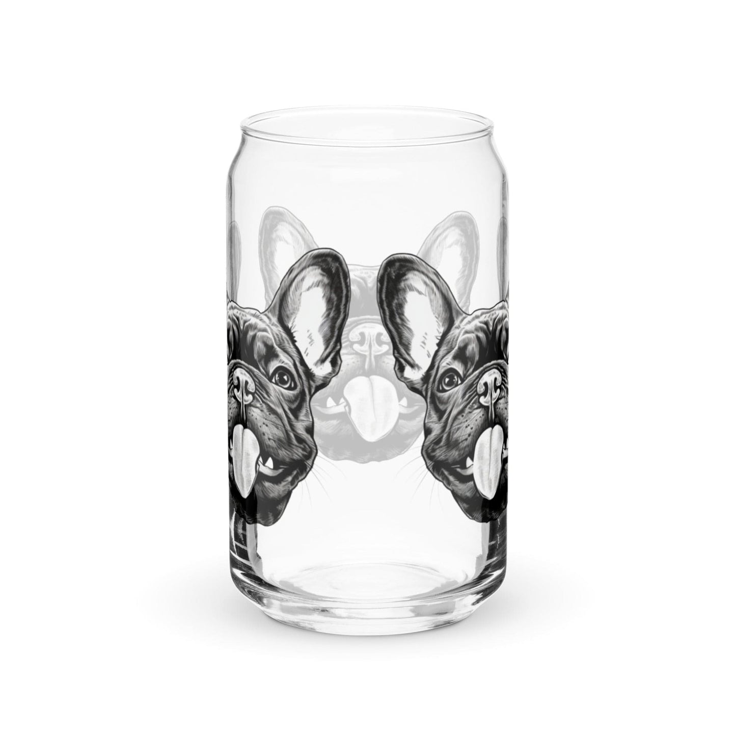 French Bulldog Can-shaped glass