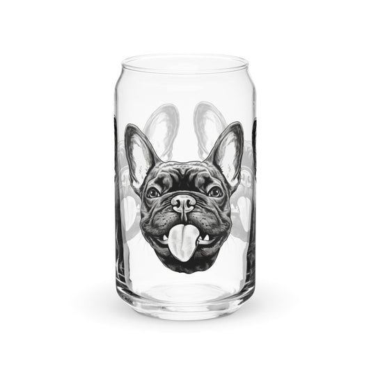 French Bulldog Can-shaped glass