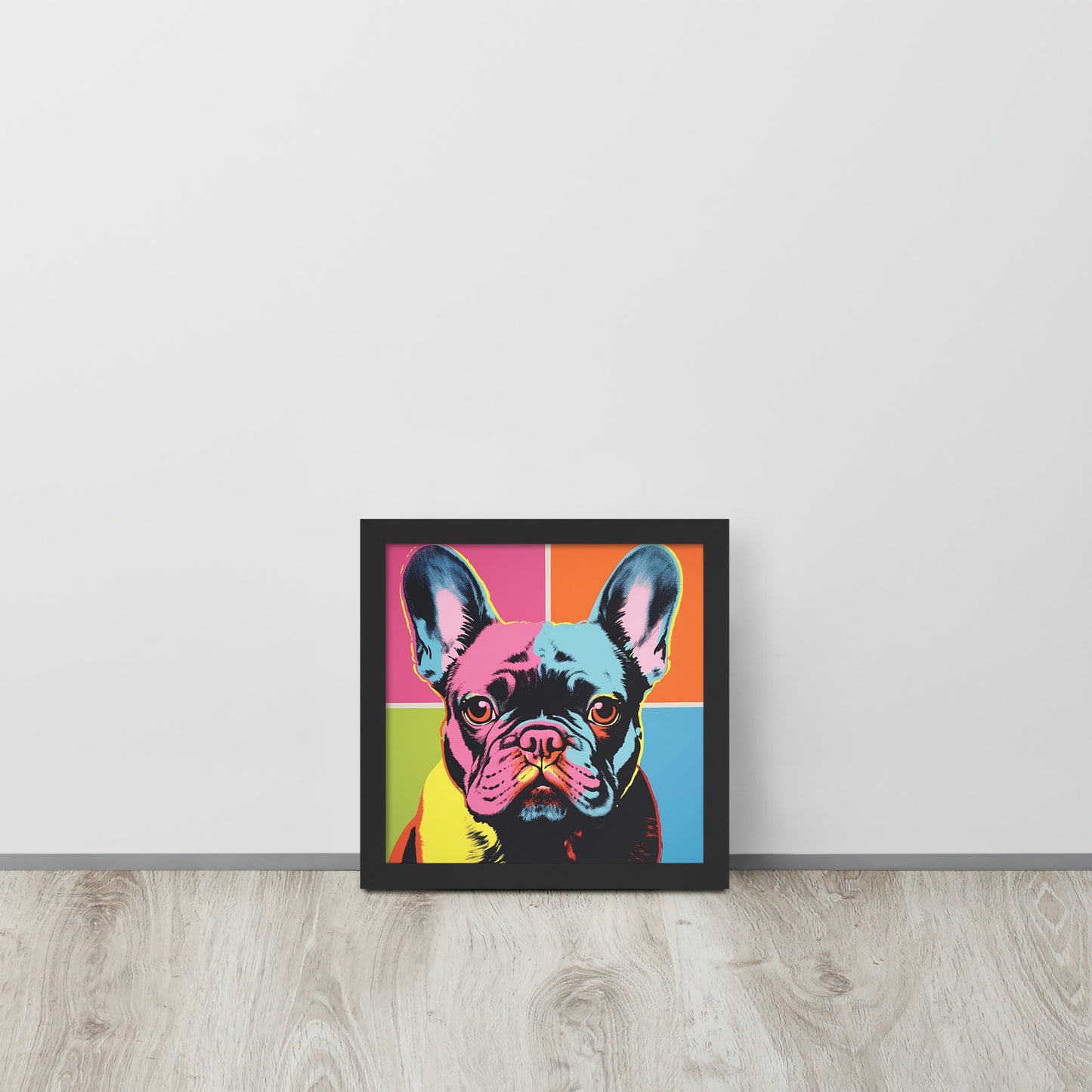 Pop Art Frenchie- Framed Poster