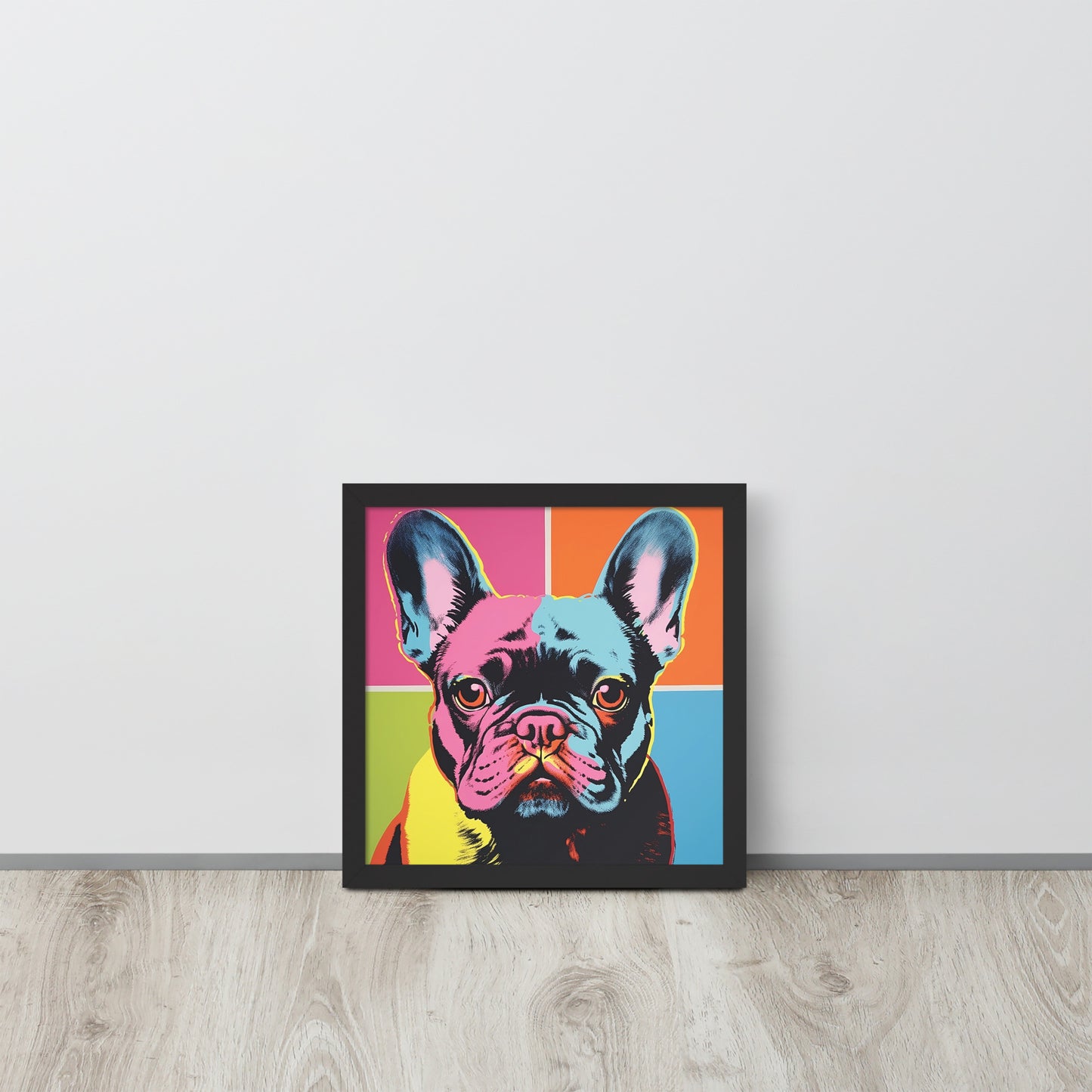 Pop Art Frenchie- Framed Poster