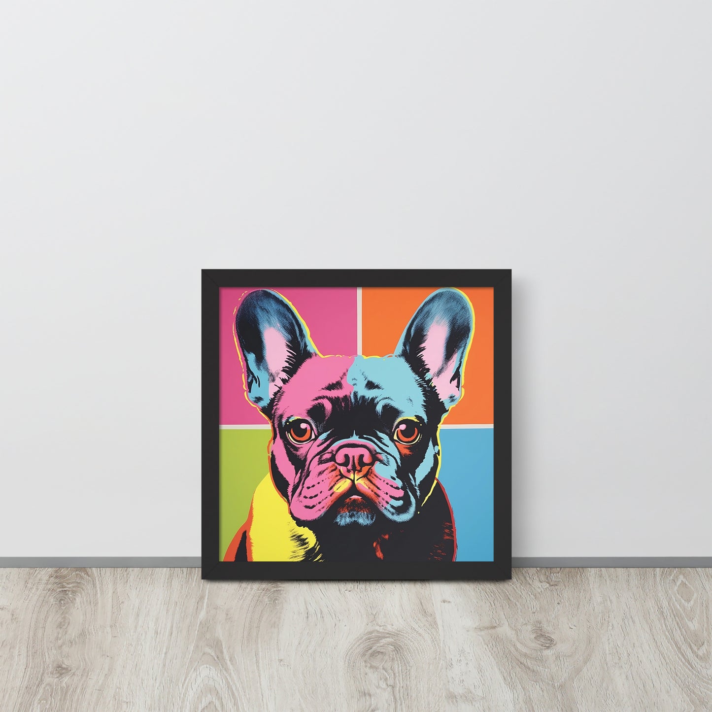 Pop Art Frenchie- Framed Poster