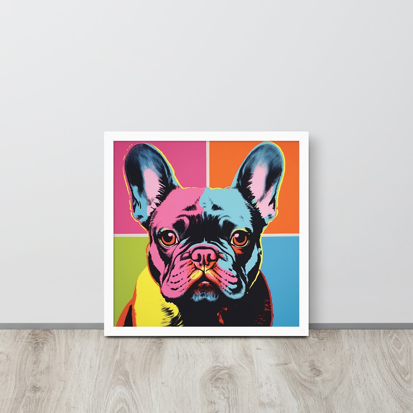 Pop Art Frenchie- Framed Poster