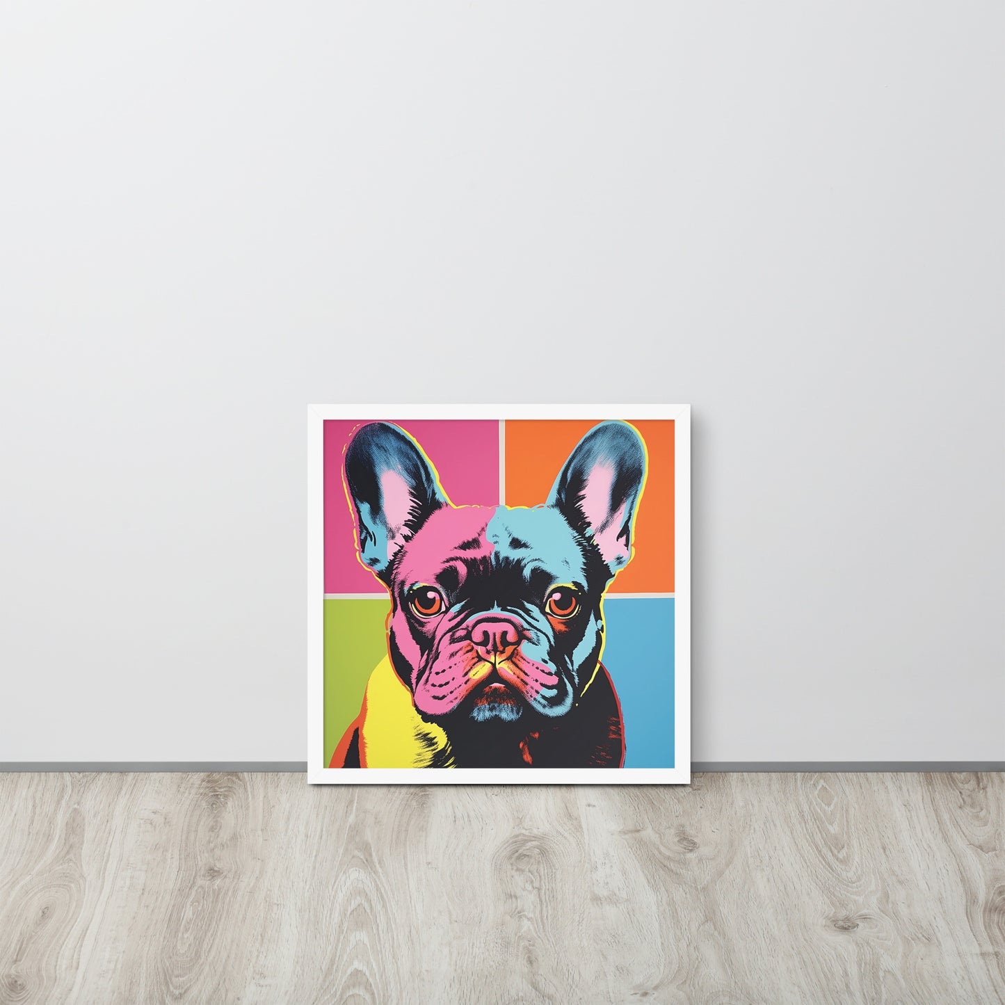 Pop Art Frenchie- Framed Poster