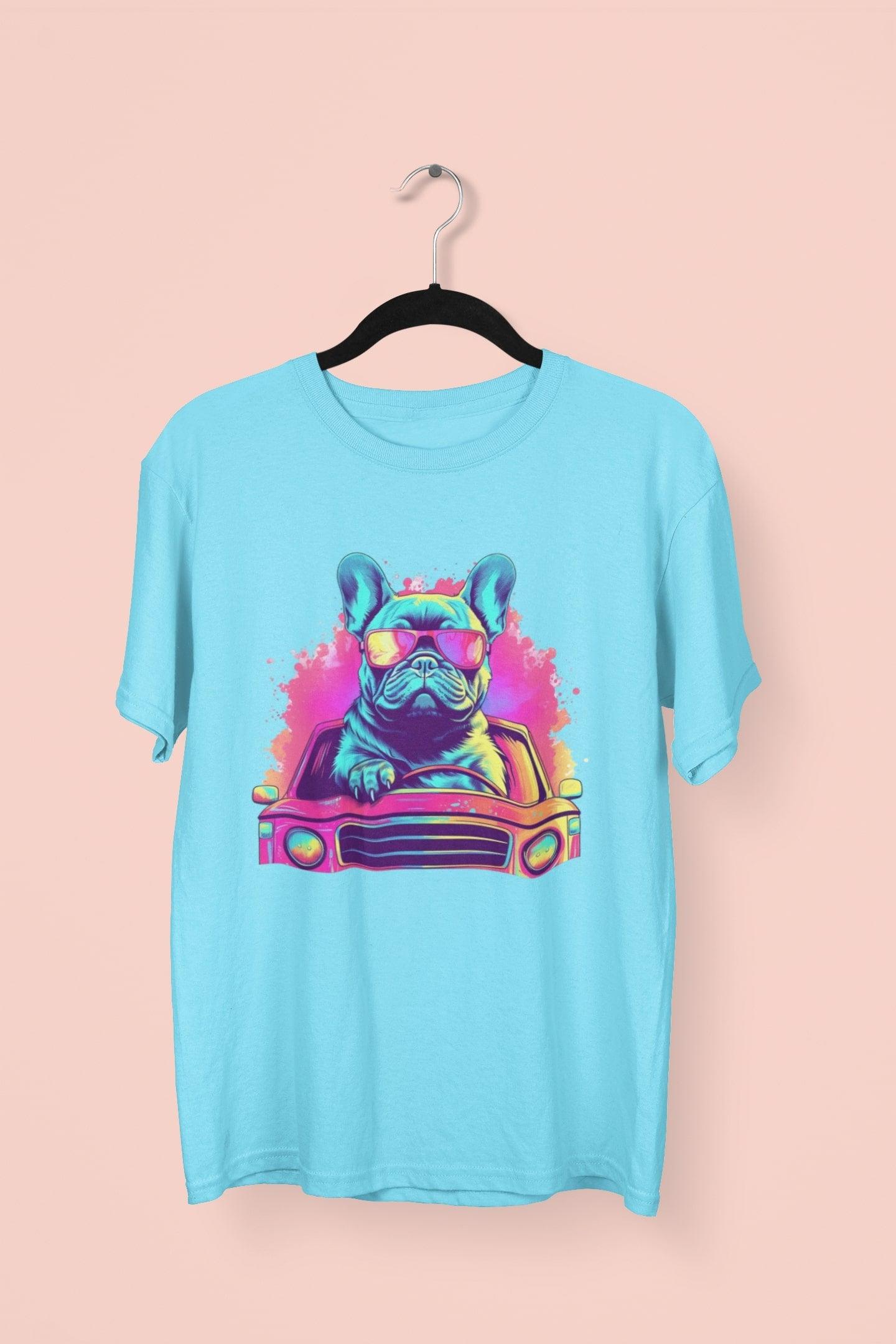 Cruisin' Canines: Frenchie on Wheels T-Shirt - Frenchie Emporium