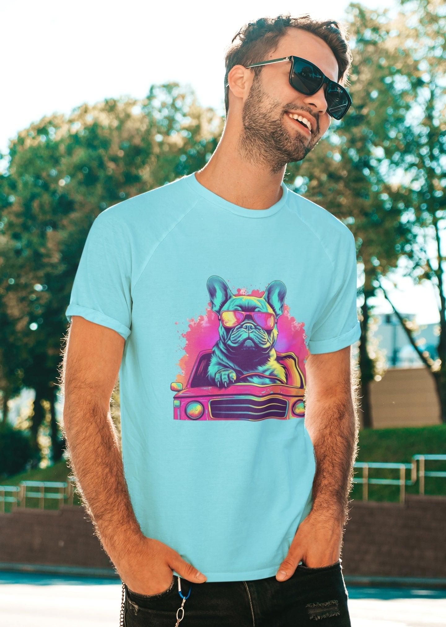 Cruisin' Canines: Frenchie on Wheels T-Shirt - Frenchie Emporium