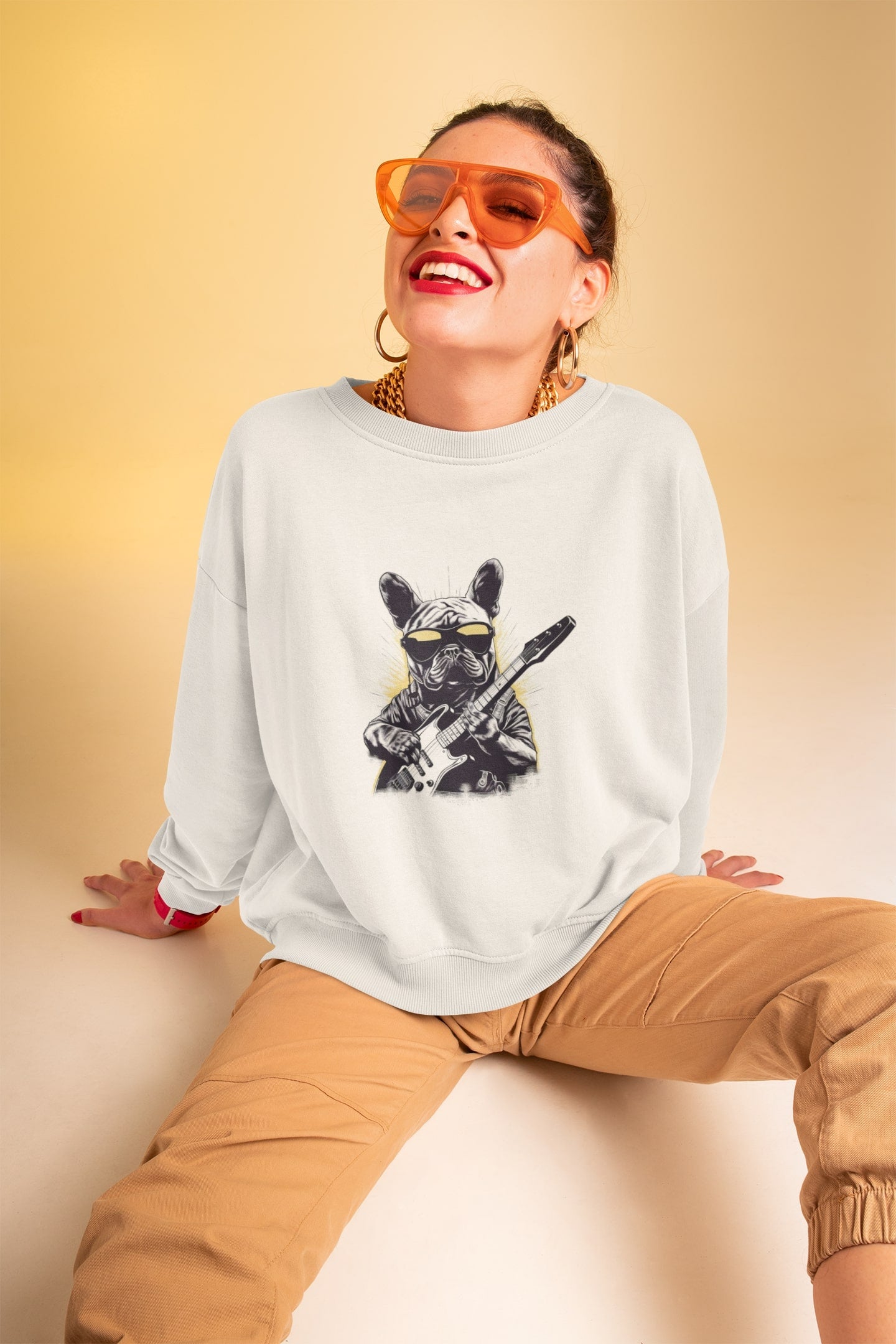 Guitar Frenchie Unisex Sweater - Frenchie Emporium