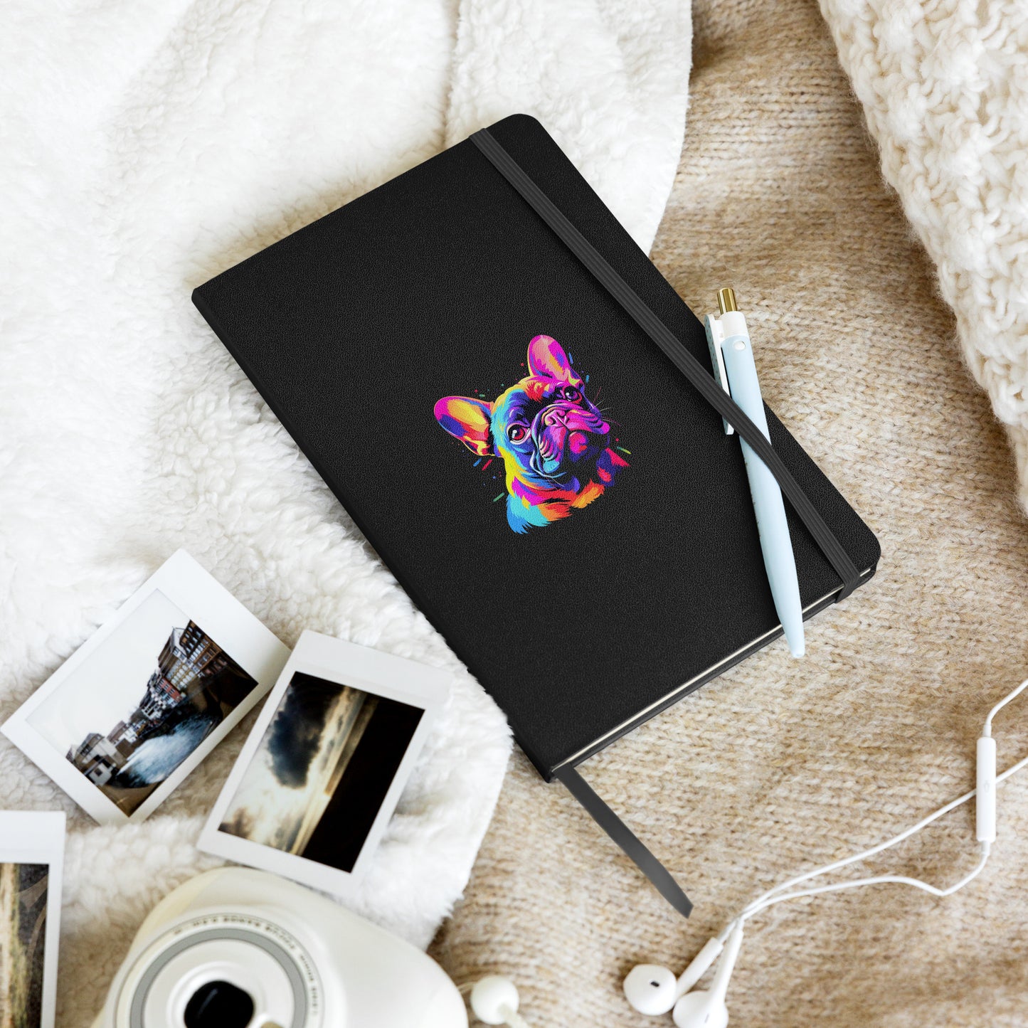 Hardcover bound notebook Frenchie