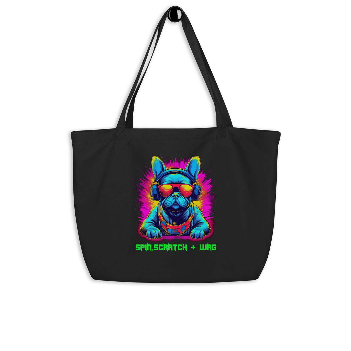 Frenchie "Spin, Scratch & Wag" Eco-Friendly Tote Bag