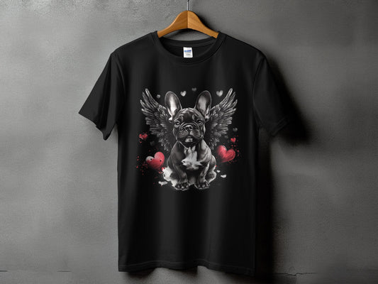 "Heavenly Hearts Frenchie" Unisex T-Shirt - Frenchie Emporium