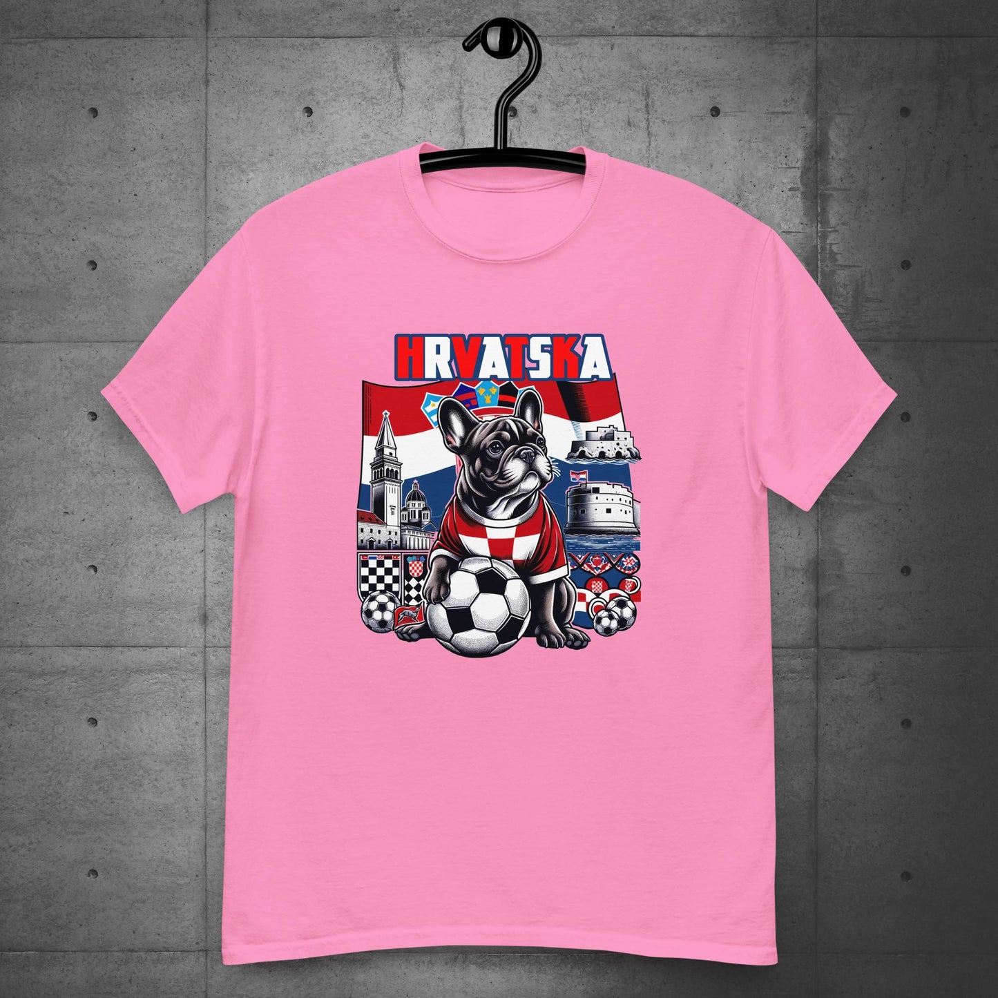 Frenchie Croatia Football Fan Unisex T-Shirt