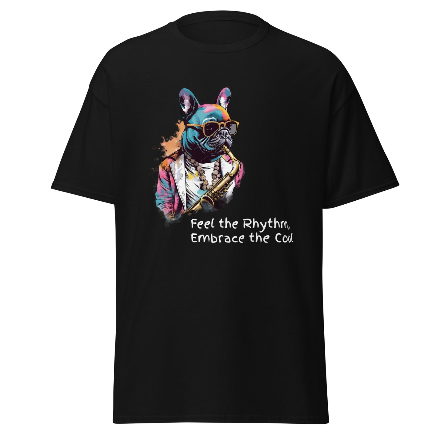 Jazzy Frenchie Saxophonist T-Shirt