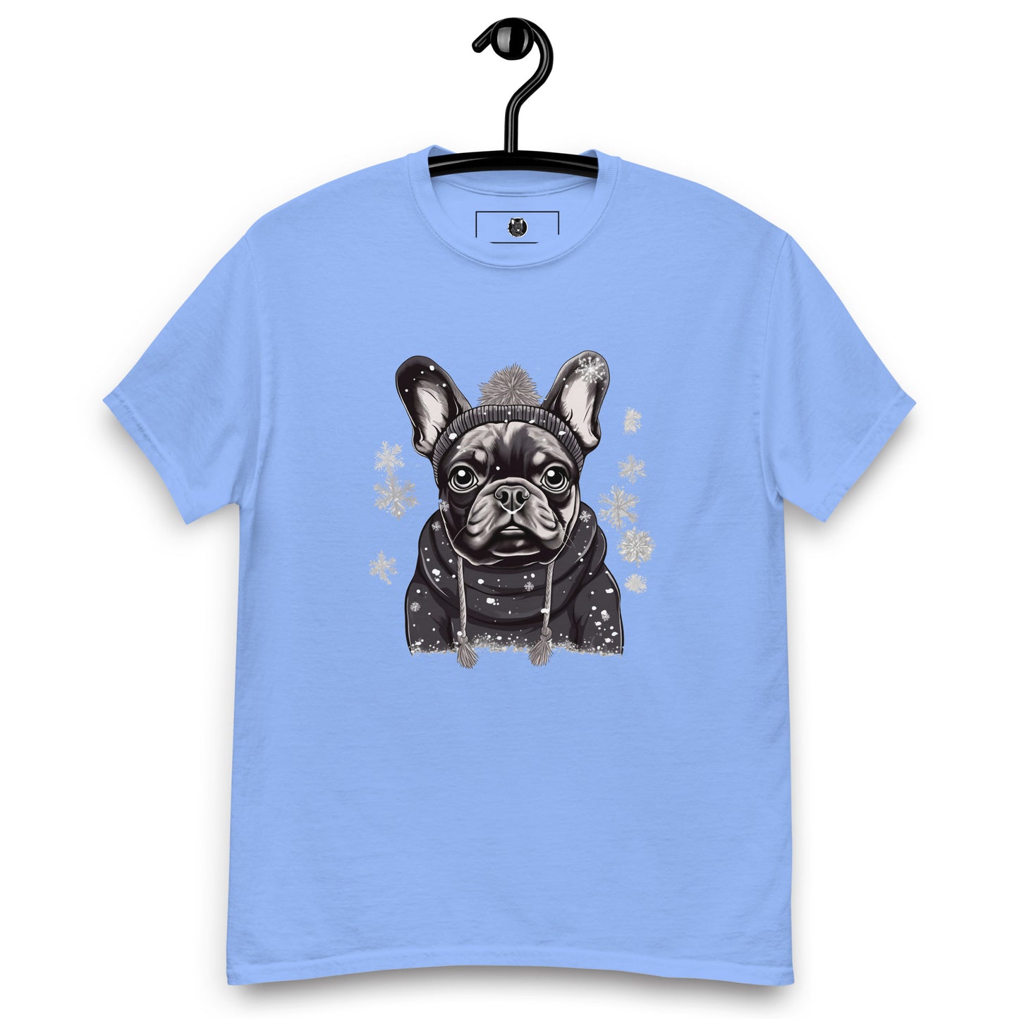 "Snowflake Serenity Frenchie" Unisex T-Shirt - Frenchie Emporium