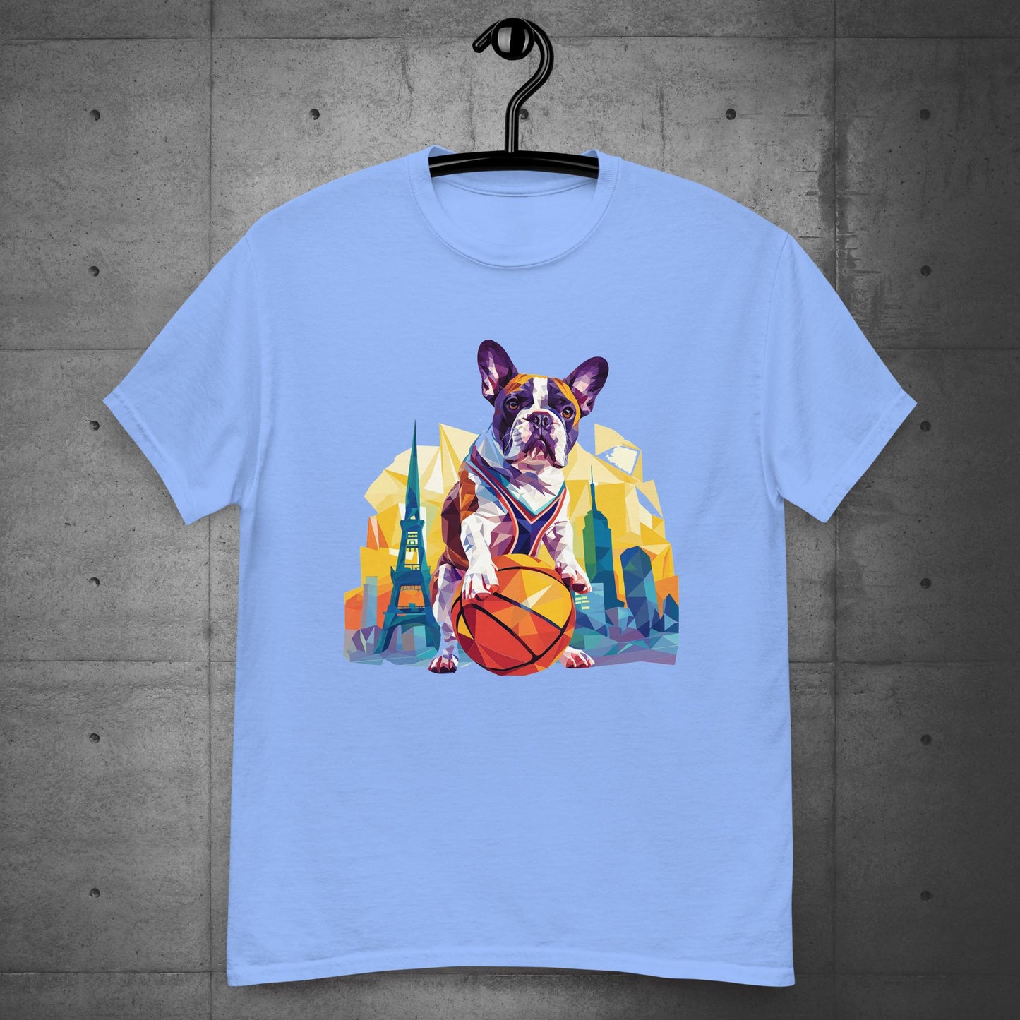 French Bulldog Hoops Hound in the City Unisex T-shirt