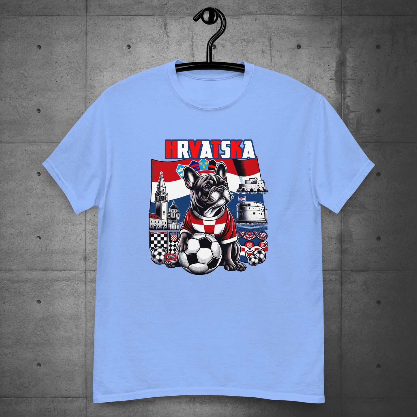 Frenchie Croatia Football Fan Unisex T-Shirt - Frenchie Emporium