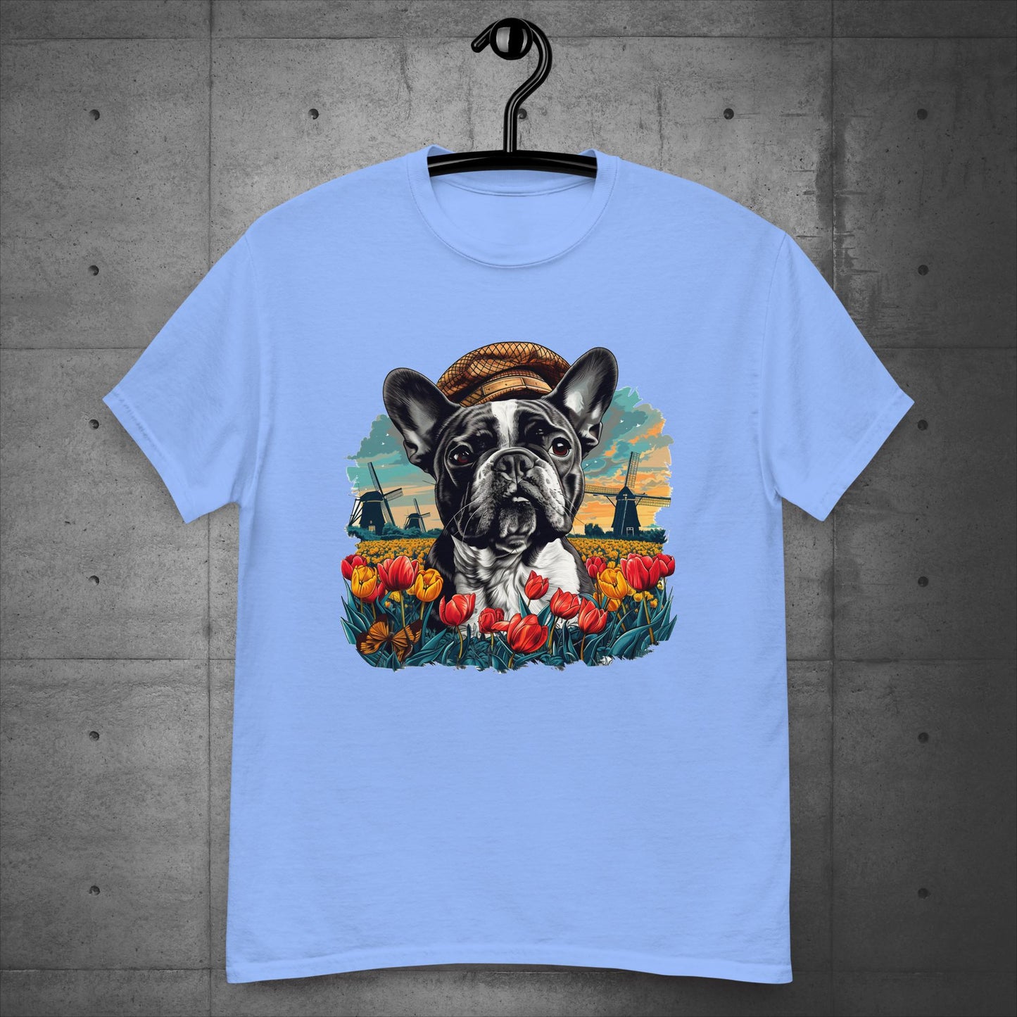 Frenchie vibrant Tulip Field - Unisex T-Shirt