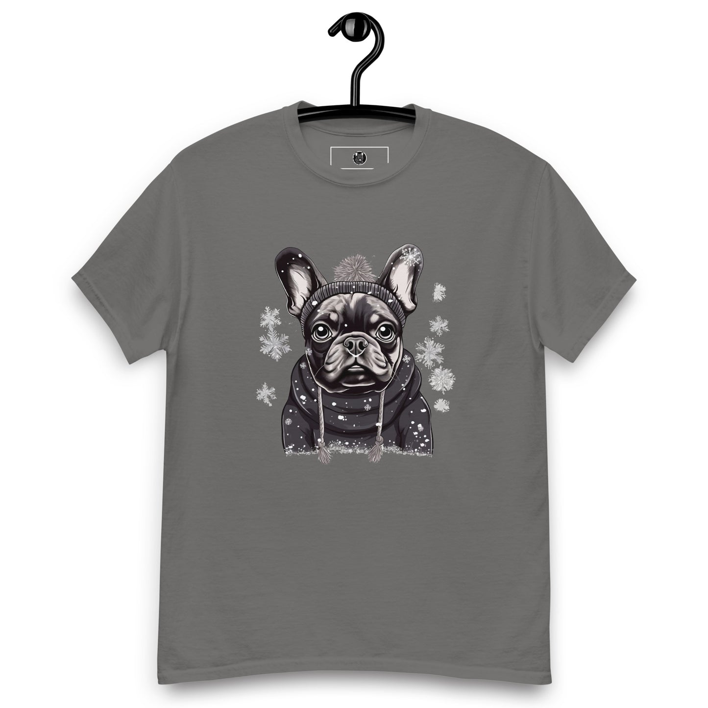 "Snowflake Serenity Frenchie" Unisex T-Shirt - Frenchie Emporium