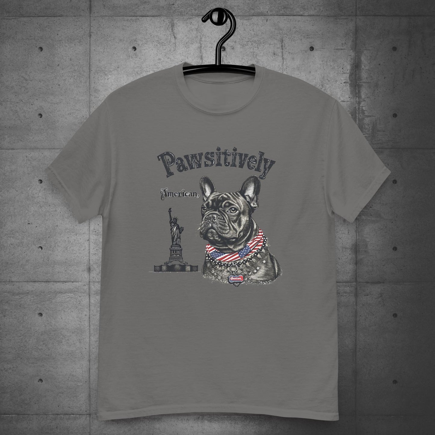 "Pawsitively American" French Bulldog - Unisex T-Shirt