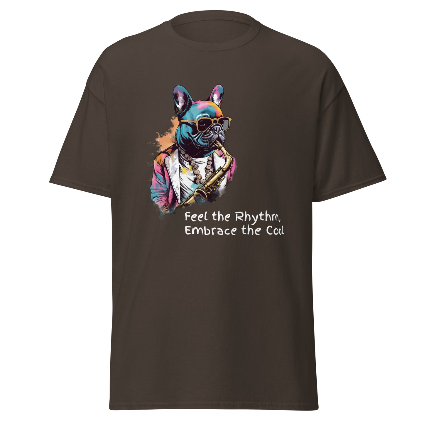 Jazzy Frenchie Saxophonist T-Shirt