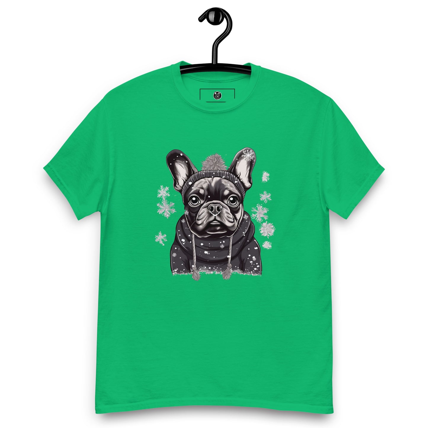 "Snowflake Serenity Frenchie" Unisex T-Shirt - Frenchie Emporium