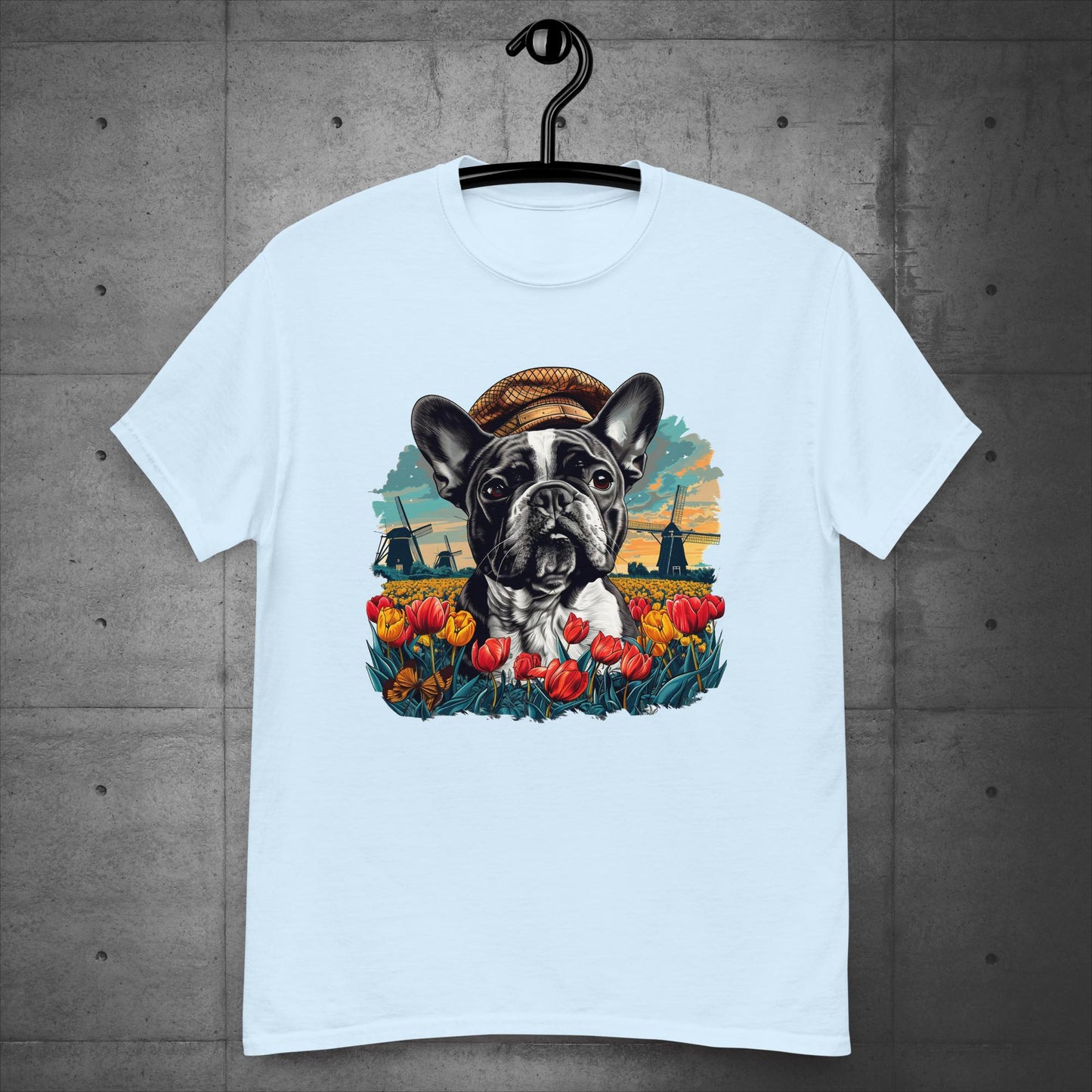 Frenchie vibrant Tulip Field - Unisex T-Shirt