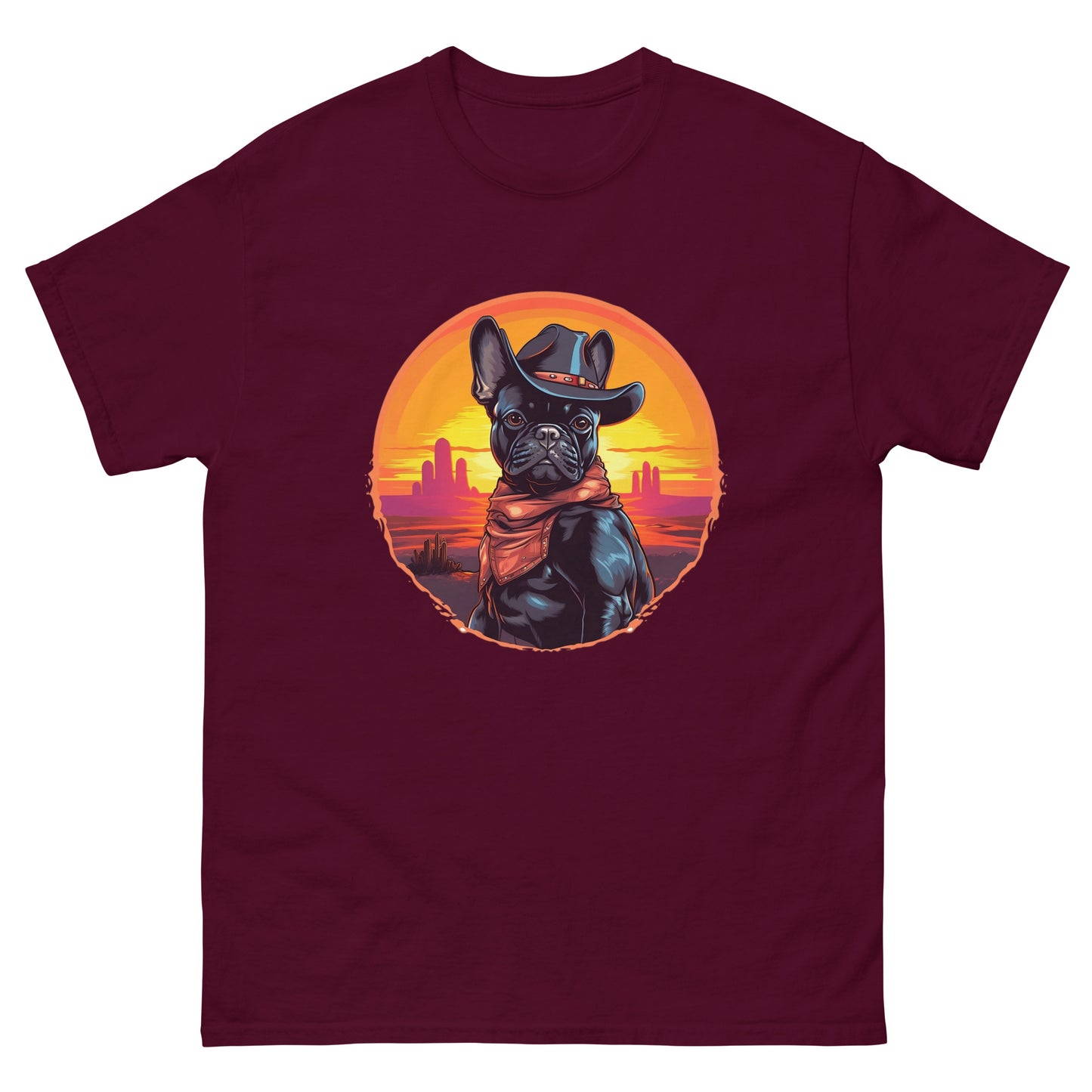 Wild West Cowboy Style Frenchie T-shirt