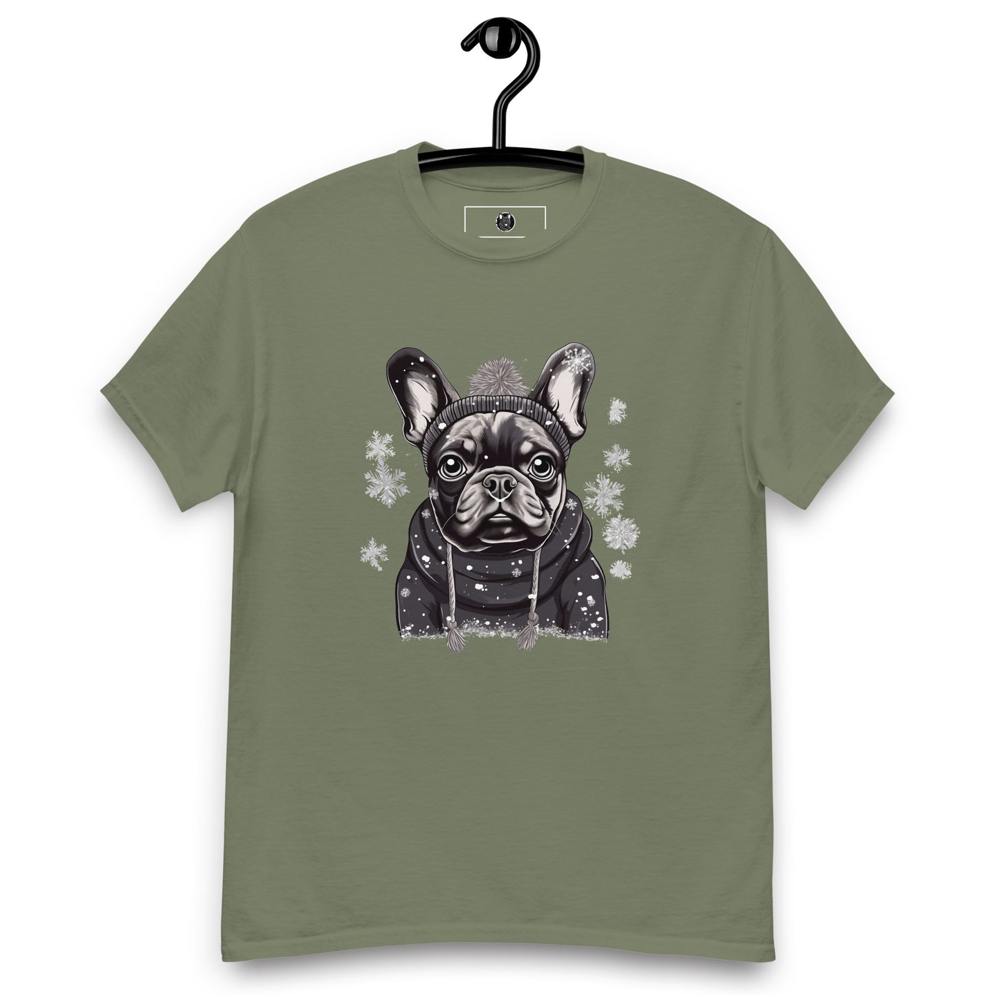 "Snowflake Serenity Frenchie" Unisex T-Shirt - Frenchie Emporium